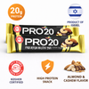 Strauss PRO20 Protein Bar Almond & Cashew Flavor – 20g Protein Snack – Pack of 3 Bars (60g Each) – High Protein Energy Bar – Kosher – Product of Israel
