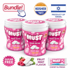 Must Sugar Free Fruit Mint Chewing Gum Jar – 65g (Pack of 3) | Refreshing Fruity Mint Gum | Kosher | Imported from Israel
