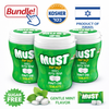 Must Sugar Free Gentle Mint Gum Cubes Jar – 58g (Pack of 3) | Mild Mint Flavor Chewing Gum Cubes | Kosher | Imported from Israel