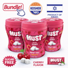 Elite Must Sugar Free Cherry Chewing Gum Jar – 66g (Pack of 3) | Cherry Flavor Gum | Kosher | Imported from Israel