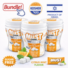 Elite Must Cool White Sugar Free Citrus Mint Chewing Gum Jar – 66g (Pack of 3) | Citrus Mint Flavor Gum | Kosher | Imported from Israel