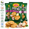 Osem Tortilla Snacks Garlic & Onion Flavor – Crunchy Corn & Rice Chips – Israeli Savory Snack – Kosher Badatz Jerusalem – Pack of 3 (60g Each)