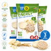 Energy Rice Cakes with White Chocolate Base – Whole Grain Rice Snack – Gluten Free – Kosher – Pack of 3 (70g Each)