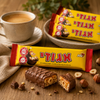 Elite Egozi Chocolate Bar with Hazelnuts, Nougat & Caramel – Milk Chocolate Snack Bar, 45g Each, Pack of 5, Kosher Certified Israeli Candy