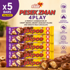 Elite Pesek Zman 4Play Chocolate Wafer Snack Bars – Crispy Wafer with Cream Filling & Milk Chocolate Coating, 40g Each, Pack of 5, Kosher Certified