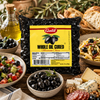 Galil Whole Oil Cured Moroccan Black Olives, 17.6 oz (500g), Vacuum Packed, Unpitted Black Olives, Kosher & Halal Certified, Product of Morocco