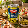 Galil Large Pitted Green Olives, 24 oz (670g), Premium Ready-to-Eat Green Olives, Kosher & Halal Certified, Product of Israel