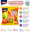 Taaman Googles Toffee Beans Fruit Flavor Candy 360g (12.7 oz) – Soft Filled Fruit Toffees – Kosher Imported from Brazil