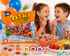 Taaman 3 Layer Fruit Flavor Toffee Candy 500g (17.6 oz) – Kosher Soft Filled Fruit Toffees – Assorted Fruity Candy Mix
