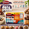 Shams Pitted Pressed Date Paste, 14.1 Oz (400g) – 100% Dates, No Sugar Added, Ready-to-Use Baking Date Paste, Kosher & Halal Certified, Product of Dubai