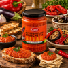 Galil Spicy Pepper & Eggplant Bruschetta Ajvar, 19 oz (540g), Traditional Balkan Vegetable Spread, Non-GMO, Gluten Free, Vegan, Kosher & Halal Certified, Product of Bulgaria
