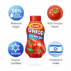 Osem Reduced Sugar Ketchup 56% Less Sugar – Tomato Ketchup – 690g Bottle – Israeli Condiment – Rich Tomato Flavor – Imported From Israel