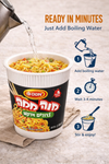 Osem Mana Hama Instant Noodles & Vegetables Chicken Flavor, 70g Cups, Bundle of 3, Israeli Instant Noodle Soup Meal, Quick & Easy, Kosher