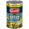 Galil Large Pitted Green Olives, 24 oz (670g), Premium Ready-to-Eat Green Olives, Kosher & Halal Certified, Product of Israel