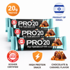 Strauss PRO20 Protein Bar Chocolate & Caramel Flavor – 20g Protein – Pack of 3 Bars (60g Each) – High Protein Snack – Kosher – Product of Israel