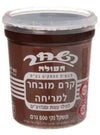 Israeli Gourmet Gift Basket | Bisli Grill Snack, Carmel Grape Juice (187 ml), Butter Cookies, Hashahar Chocolate Spread & Turkish Coffee 100 g | Kosher Holiday Gift Basket | Includes Decorative Basket