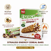 Strauss Energy Cereal Bars – Milk Chocolate with Hazelnut Pieces & Pesek Zman Cream – 6 Snack Bars (198g) – 140 Calories per Bar – Product of Israel