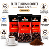 Elite Turkish Coffee – Authentic Israeli Black Coffee – Bundle of 3 Packs (100g Each) – Traditional Finely Ground Coffee – Product of Israel – Kosher