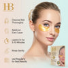 Golden Hydrogel Eye Patch Firming Mask 4g x 10 – Under Eye Patches with Hyaluronic Acid, Collagen & Caffeine – Anti-Aging Eye Mask for Puffiness, Dark Circles & Wrinkles