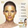 Golden Hydrogel Face Mask with Hyaluronic Acid Gold Dead Sea Minerals Firming Hydrating Anti Aging Glow Mask Aloe Vera Chamomile Skin Nourishing Mask