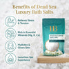 H&B Dead Sea Mineral Bath Salts Green Apple 500g – Natural Bath Soak with Dead Sea Minerals, Refreshing Scented Bath Crystals, Skin Softening & Relaxing Bath for Home Spa Experience
