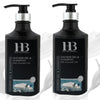 HB Shower Gel & Shampoo for Men – 2-in-1 Body Wash for Men & Shampoo with Dead Sea Minerals, Deep Cleansing & Moisturizing, Men's Essentials, Shower Gel for Fresh Skin & Scalp 780ml (pack of 2)