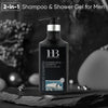 HB Shower Gel & Shampoo for Men – 2-in-1 Body Wash for Men & Shampoo with Dead Sea Minerals, Deep Cleansing & Moisturizing, Men's Essentials, Shower Gel for Fresh Skin & Scalp 780ml (pack of 2)