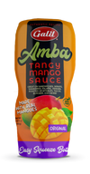 Galil Amba Tangy Mango Sauce – Authentic Pickled Mango Kosher Condiment – Easy Squeeze Bottle – 10.6 oz