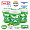 Must Sugar Free Gentle Mint Chewing Gum Jar – 66g (Pack of 3) | Mild Mint Flavor Gum | Kosher | Imported from Israel