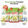 Strauss Energy Triangles Pea Snack – Black Pepper Alternative Flavor | 128 Calories | 30g Bags | Healthy Crunchy Plant-Based Snack | Bundle of 3