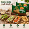 Osem Lachmit Rustic Whole Wheat Crispbread – Crunchy Israeli Crackers with Oats, Sesame & Flax Seeds – High Fiber Snack – Product of Israel – 2 Pack (190g Each)