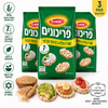 Osem Prichonim Whole Grain Rice Cakes – Natural Flavor – 99% Whole Grain Brown Rice – Light Crunchy Snack – Kosher Badatz Jerusalem – Product of Israel – Pack of 3 (80g Each)
