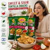 Osem Tortilla Snacks Sweet & Sour Flavor – Crunchy Corn & Rice Chips – Israeli Savory Snack – Kosher Badatz Jerusalem – Pack of 3 (60g Each)