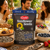 Galil Roasted Unsalted Sunflower Seeds, 4.5 Oz (128g) – Premium Sunflower Seeds, No Salt Added, Resealable Bag, Kosher & Halal Certified, Product of Israel