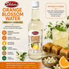 Shams Premium Orange Blossom Water, 16.9 Fl Oz (500ml) – Floral Water for Baking, Desserts, Beverages & Cooking, Kosher & Halal Certified, Product of EU