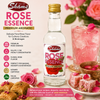 Shams Premium Rose Essence, 1.69 Fl Oz (50ml) – Concentrated Rose Flavoring, Dilute 1:100, For Baking, Desserts, Beverages & Cooking, Kosher & Halal Certified