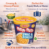Osem Mana Hama Mac & Cheese Instant Pasta Cup, 58g Cups, Bundle of 3, Israeli Macaroni & Cheese Meal, Quick & Easy Ready Meal, Kosher