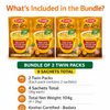 Osem Instant Chicken Soup with Almonds – Bundle of 2 Twin Packs (4 Sachets Total) Authentic Israeli Chicken Soup Mix Kosher Badatz Total 104g