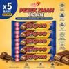 Elite Pesek Zman Big Bite Chocolate Wafer Bars – Crispy Wafer with Cream Filling & Milk Chocolate Coating, 52g Each, Pack of 5, Kosher Certified