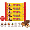 Elite Egozi Chocolate Bar with Hazelnuts, Nougat & Caramel – Milk Chocolate Snack Bar, 45g Each, Pack of 5, Kosher Certified Israeli Candy