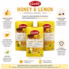 Galil Honey & Lemon Herbal Tea, Bundle of 3 Boxes – 60 Individually Enveloped Tea Bags, Caffeine Free, Non-GMO, Kosher & Halal