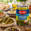 Galil Pickled Cucumbers in Brine, Mini Cucumbers 18–25 Count, 23 oz (650g), Traditional Israeli Pickles, Kosher & Halal Certified, Product of Israel – Pack of 1