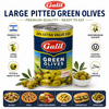 Galil Large Pitted Green Olives, 24 oz (670g), Premium Ready-to-Eat Green Olives, Kosher & Halal Certified, Product of Israel