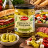 Galil Pepperoncini Pickled in Brine, 18 oz (540g), Mild Pickled Pepperoncini Peppers, Gluten Free & Non-GMO, OU Kosher, Halal, Product of Turkey