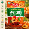 Galil Organic Sun-Dried Apricots, 3.5 Oz (100g) – USDA Organic Dried Apricots, No Additives, Naturally Dark, Non-GMO, Star-K Kosher, Product of Turkey