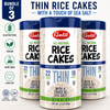 Galil Thin Rice Cakes Sea Salt, 3.5 Oz (100g) – Bundle of 3, Gluten Free Rice Cakes, Non-GMO, Vegan, Low Fat Snack, Kosher & Halal Certified