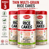 Galil Thin Multi-Grain Rice Cakes with Chia & Quinoa, 3.5 Oz (100g) – Bundle of 3, Gluten Free Rice Cakes, Non-GMO, Vegan, Low Fat Snack, Kosher & Halal Certified