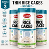 Galil Thin Rice Cakes No Salt, 3.5 Oz (100g) – Bundle of 3, Gluten Free Rice Cakes, No Salt Added, Non-GMO, Vegan, Low Fat Snack, Kosher & Halal Certified