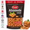 Galil Roasted & Salted Whole Almonds, 8 Oz (227g) – Premium Whole Almonds, Crunchy Nut Snack, Resealable Bag, Kosher & Halal Certified, Product of USA