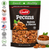 Galil Raw Pecan Halves & Pieces, 6 Oz (170g) – Premium Raw Pecans, Resealable Bag, Kosher & Halal Certified, Product of USA